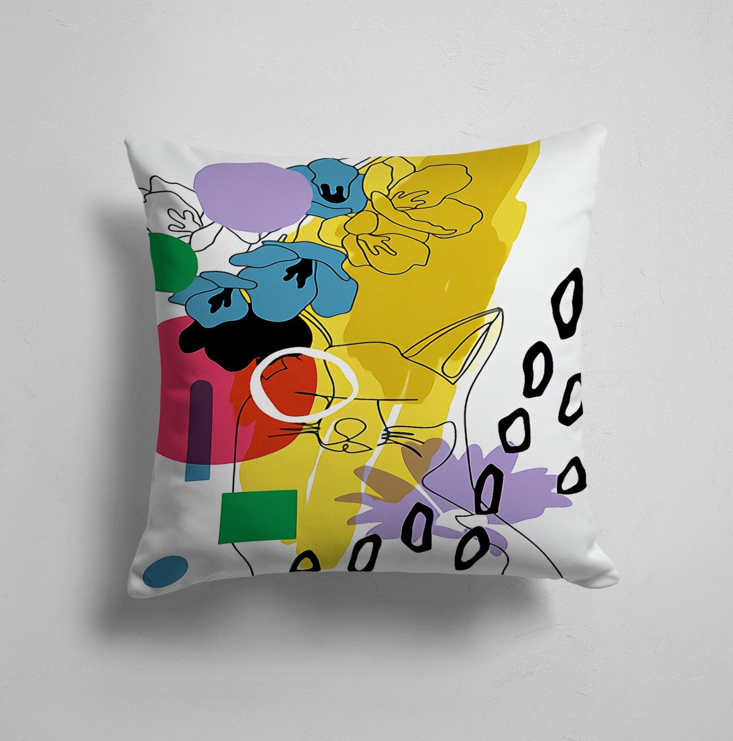 Modern Brushed Effect Colorful Cushion Cover