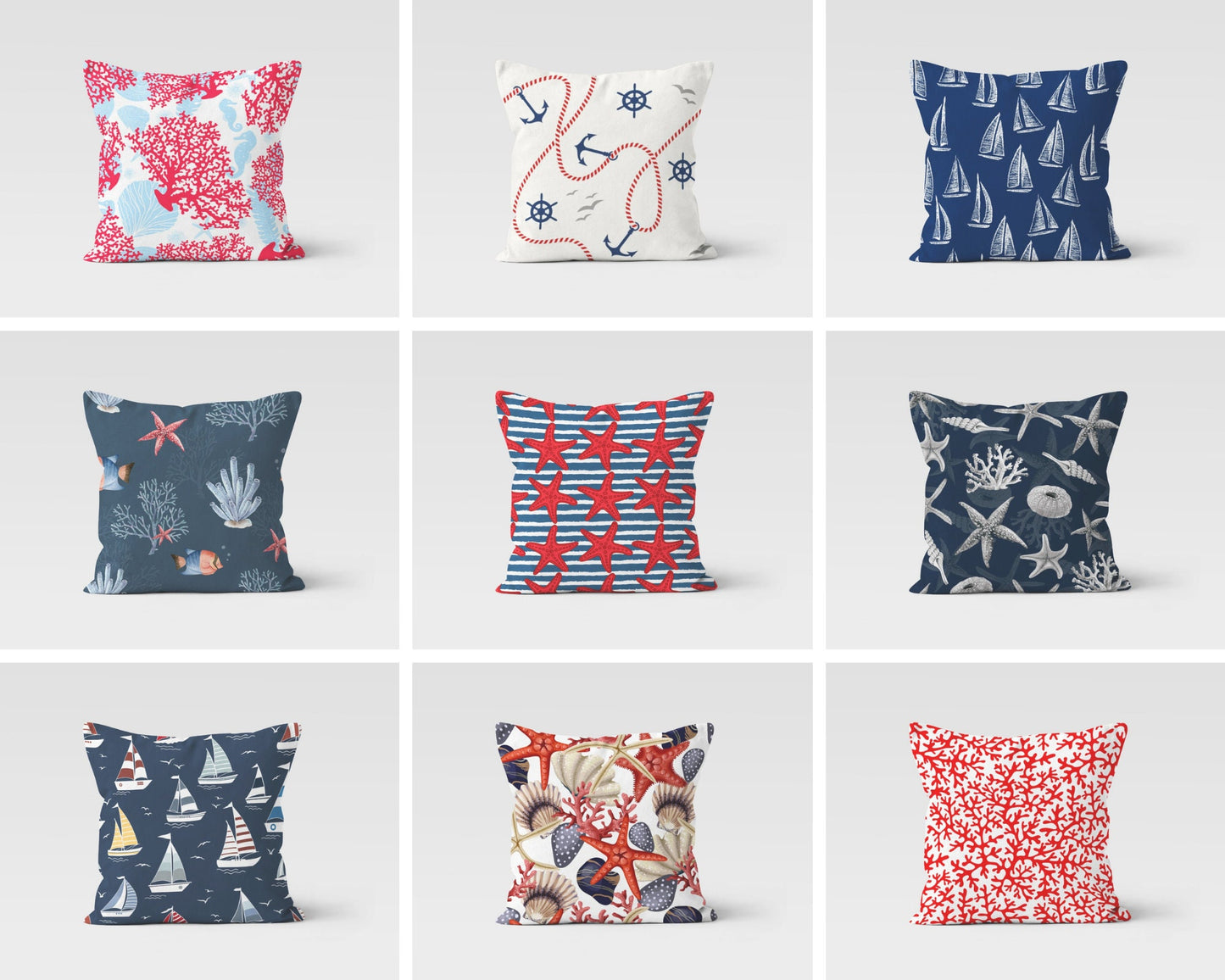 Oceanic Wildlife Coral Reef Sea Creatures Cushion Cover