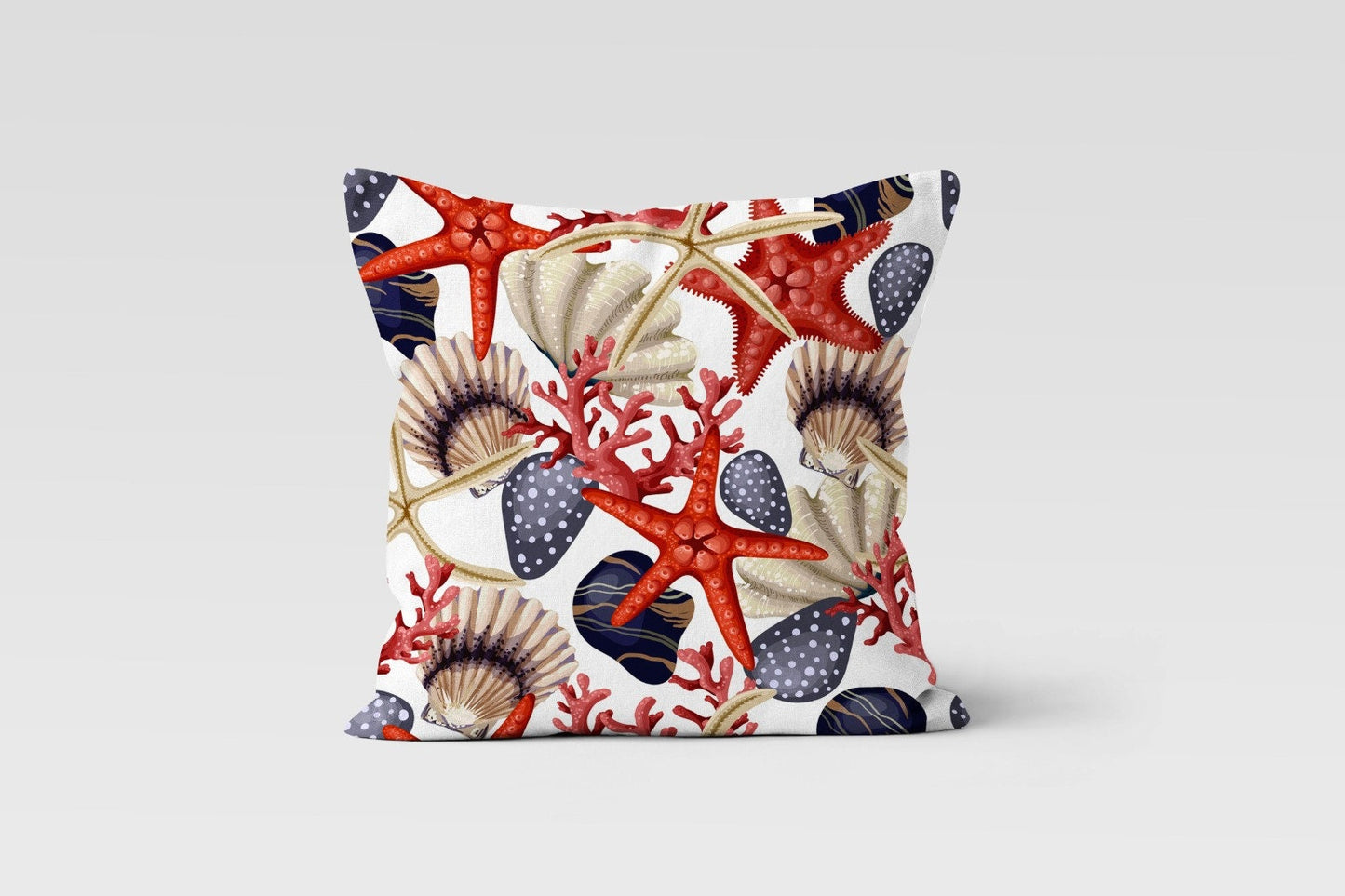 Oceanic Wildlife Coral Reef Sea Creatures Cushion Cover