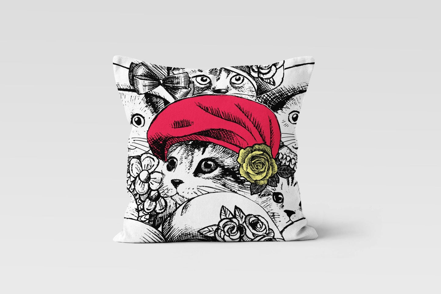 Cat Lovers Cushion Covers Animal Print Modern Living Room