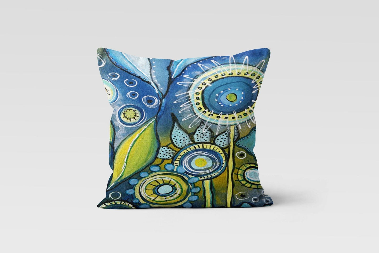 Abstract Multicolored Throw Cushion Cover