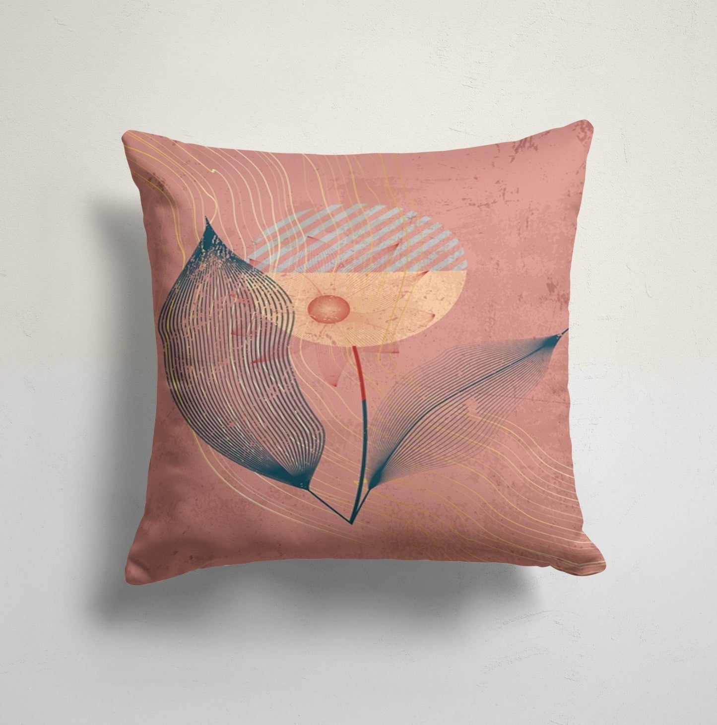 Modern Rustic Abstract Geometric Cushion Cover