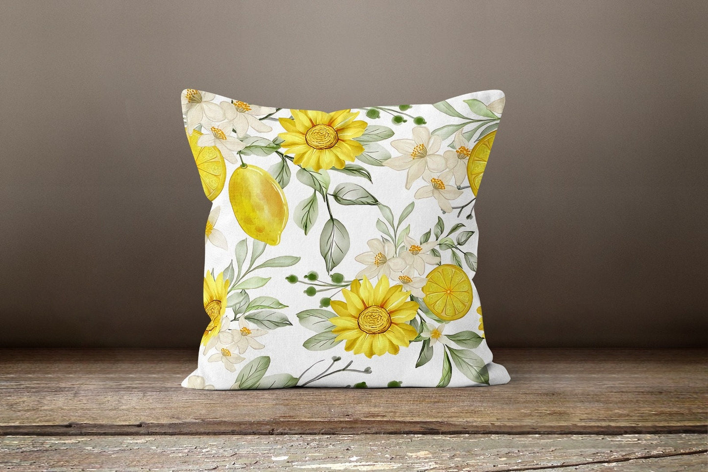 Lemon Citrus Lime Printed Cushion Cover