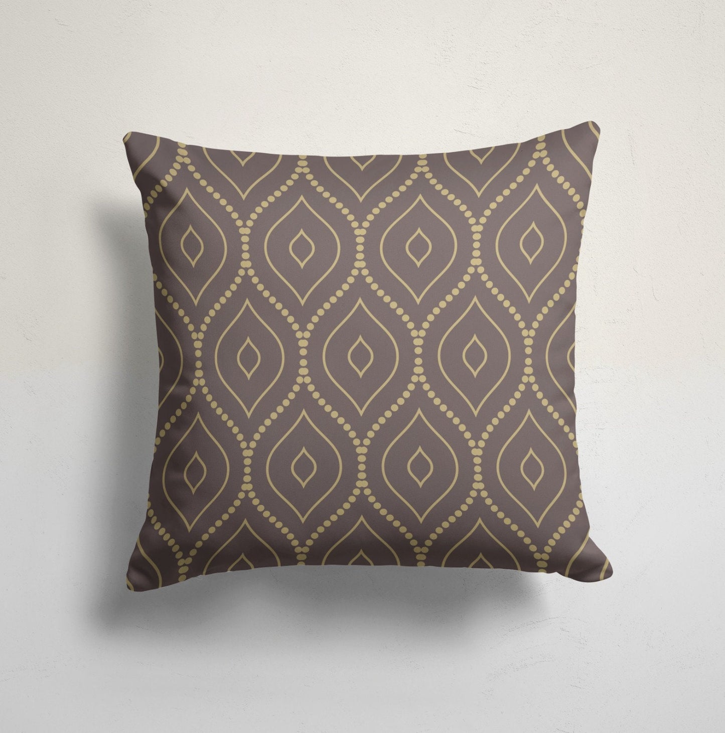 Tribal Leopard Print Cushion Cover, Neutral Brown Geometric Design