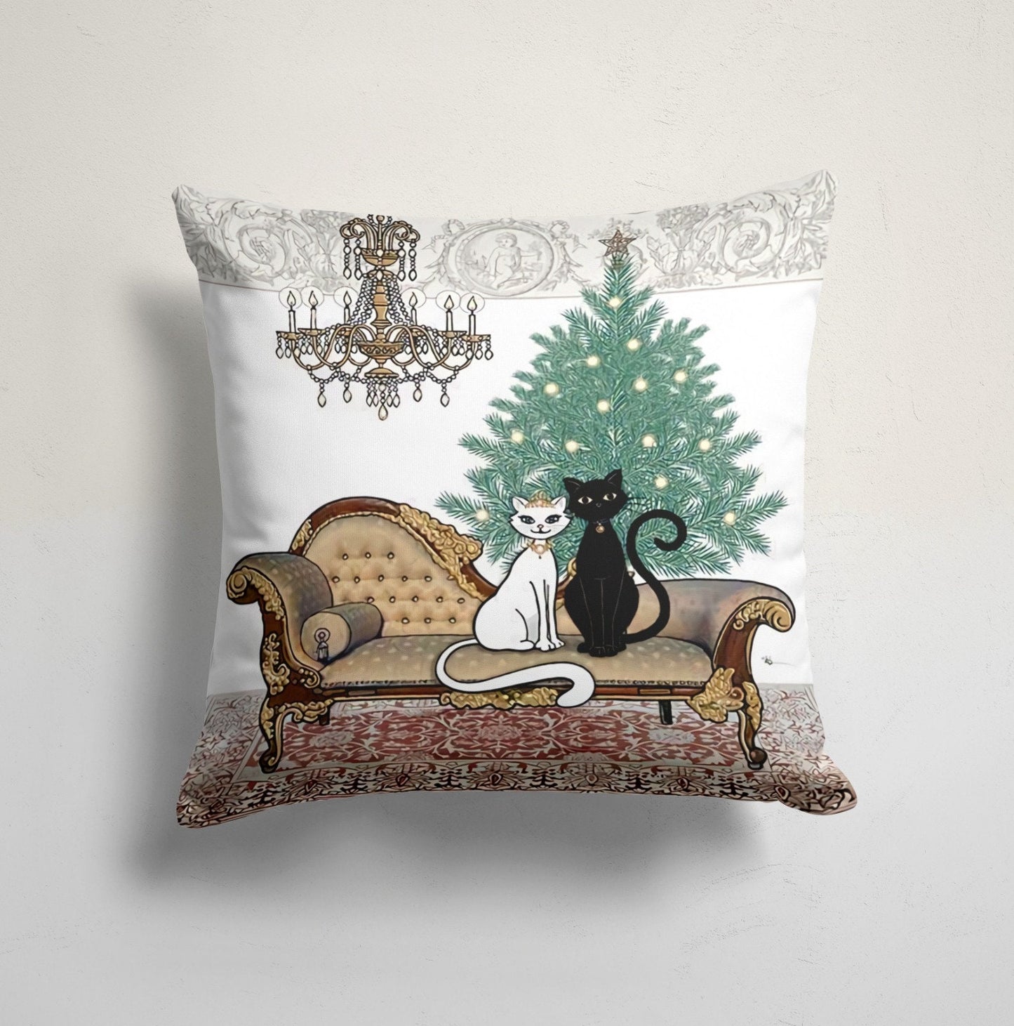Cat and Dog Animal Print Cushion Cover