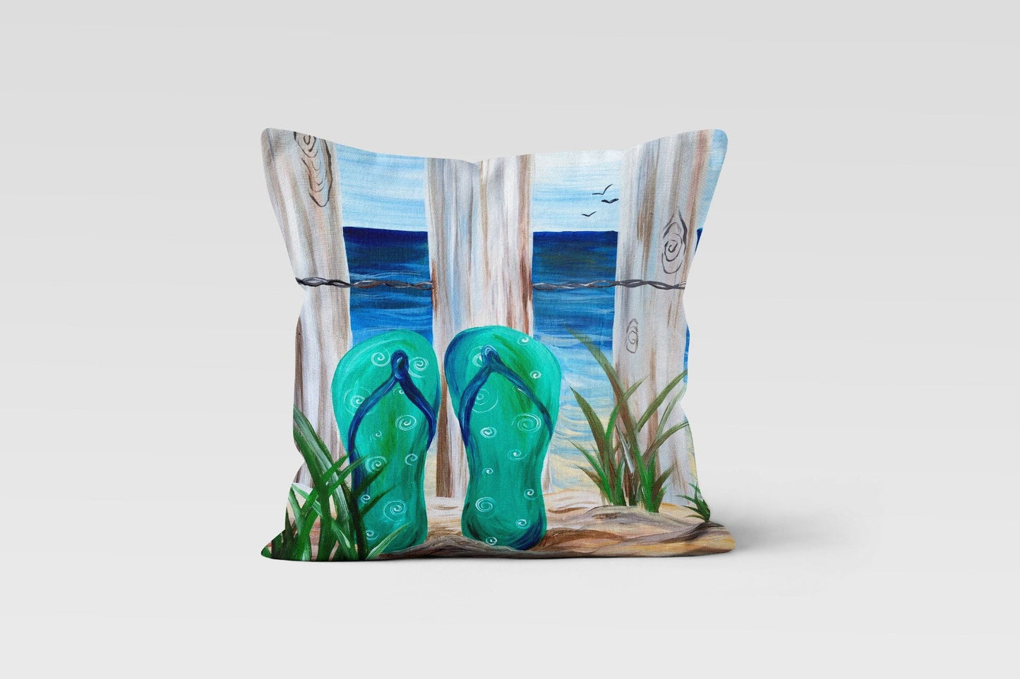 Nautical Sea Beach Cushion Cover Coastal House Decor