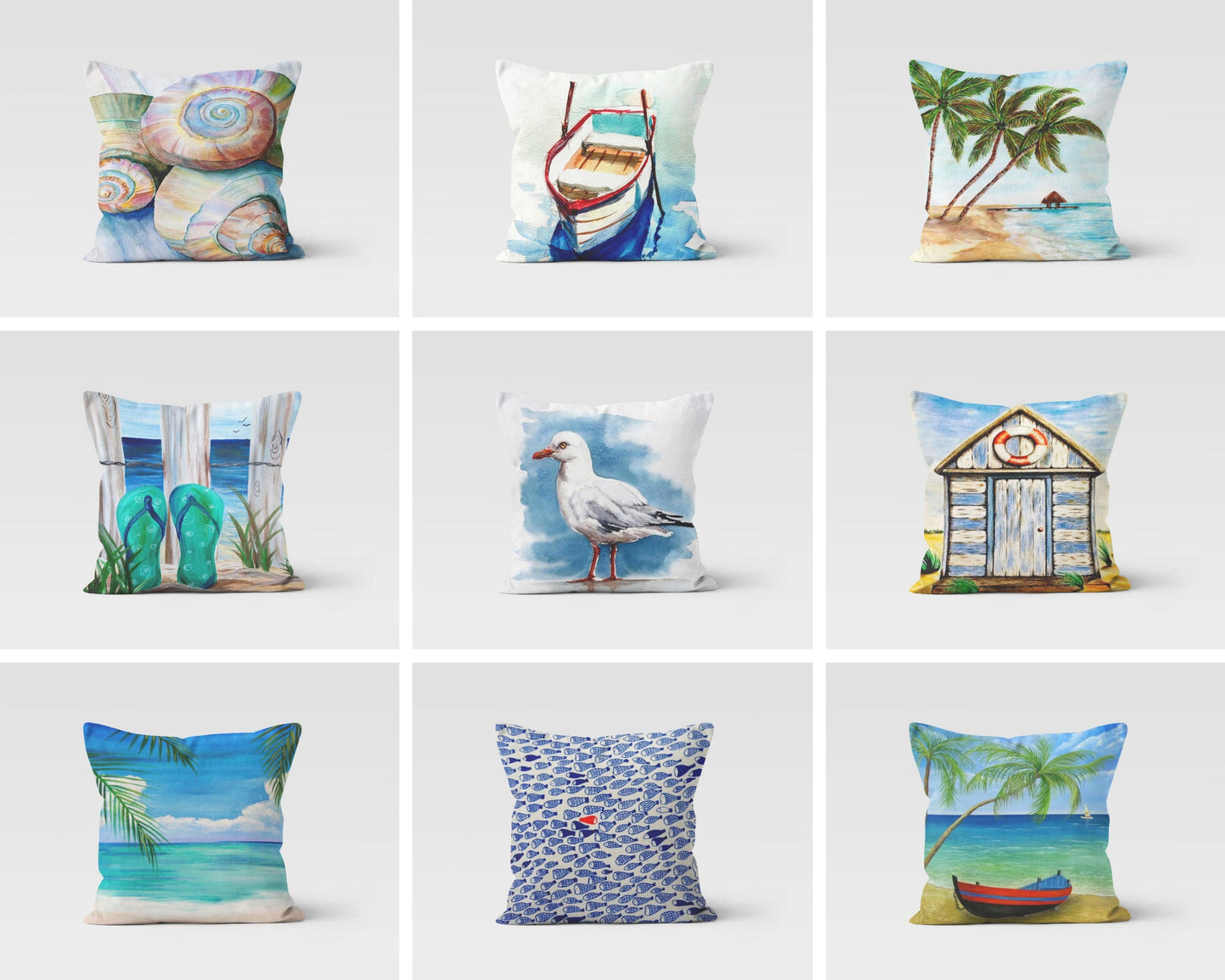 Nautical Sea Beach Cushion Cover Coastal House Decor
