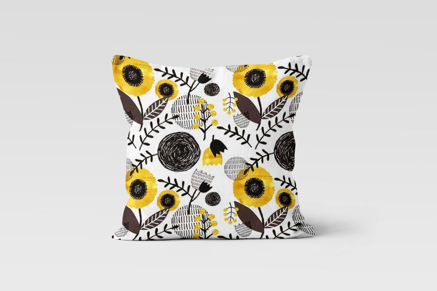 Abstract Flower Cactus Cushion Cover