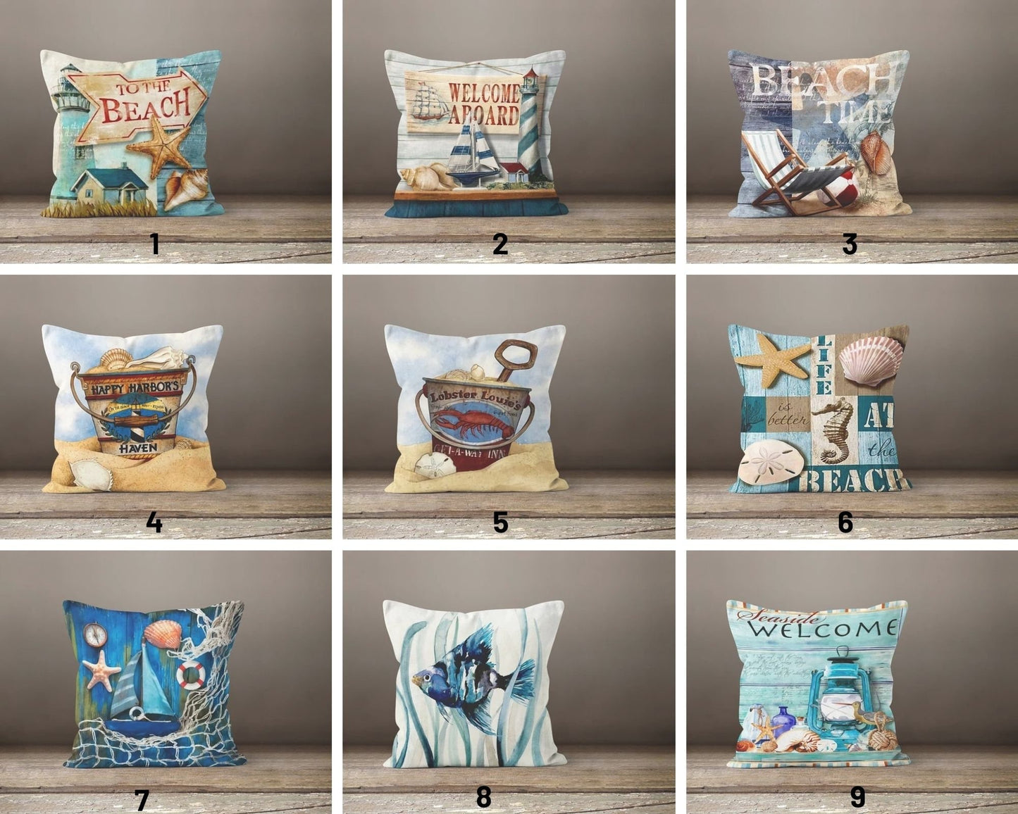 Navy Blue Maritime Sailor Coastal Cushion Cover