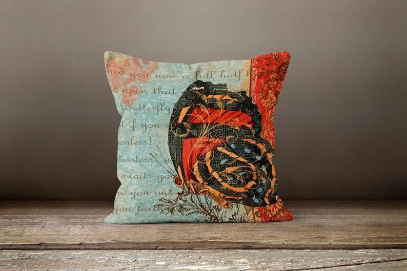 Cute Colorful Butterfly Decorative Cushion Cover