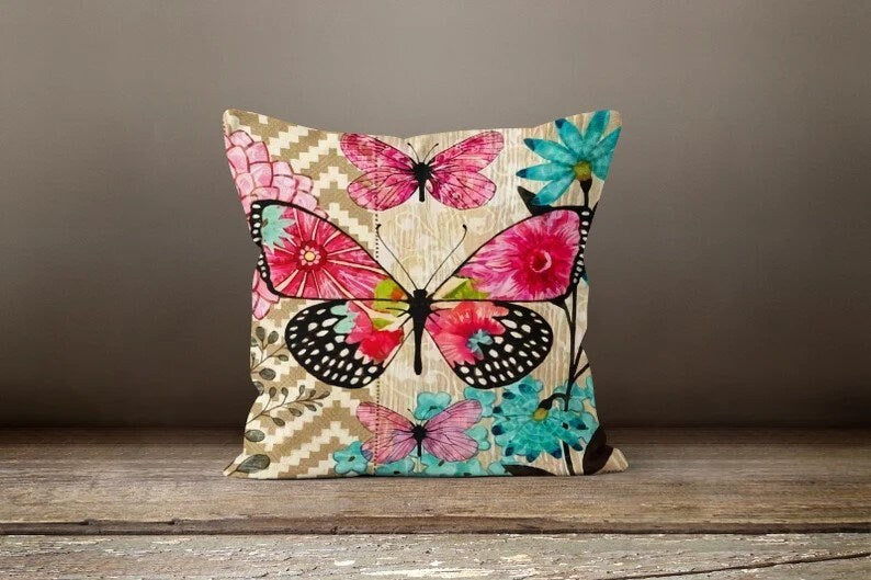 Cute Colorful Butterfly Decorative Cushion Cover