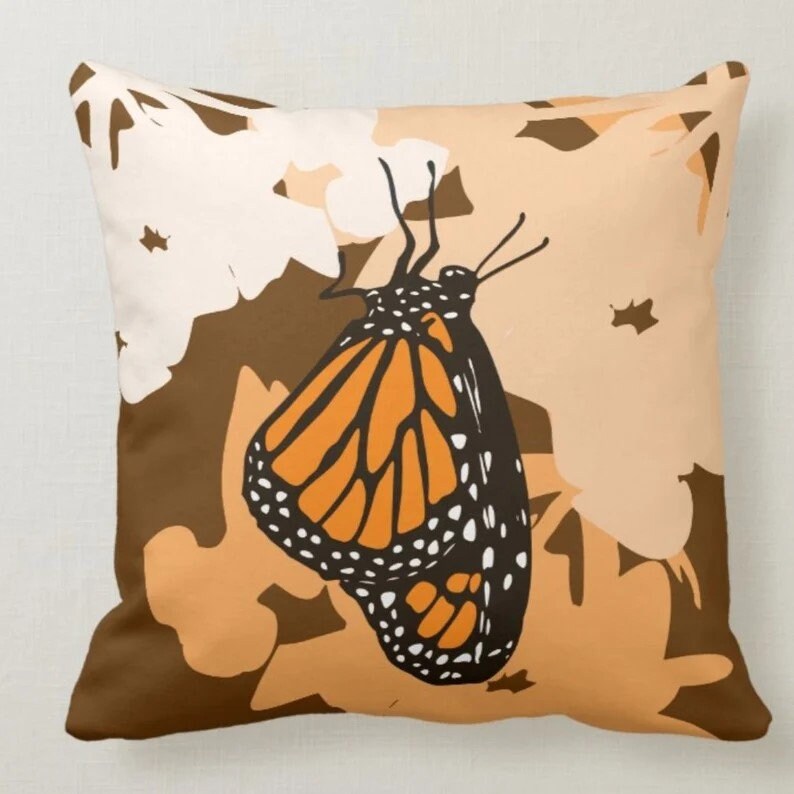 Colorful Monarch Butterfly Decorative Cushion Cover