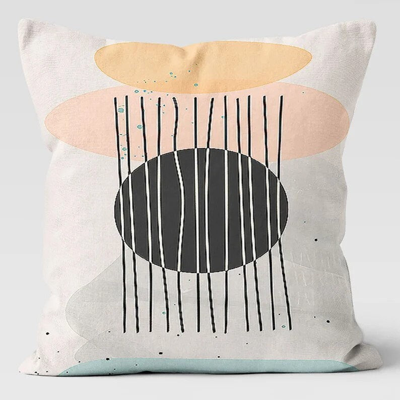 Abstract Geometric Minimalist Cushion Cover