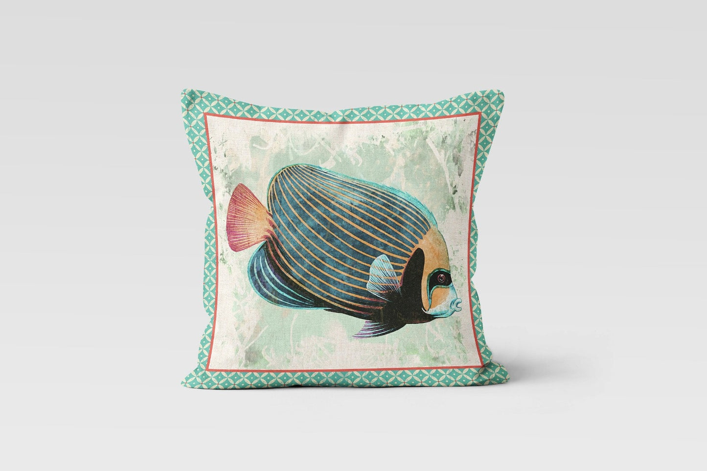 Marine Sailing Boat Sea Animals Cushion Cover