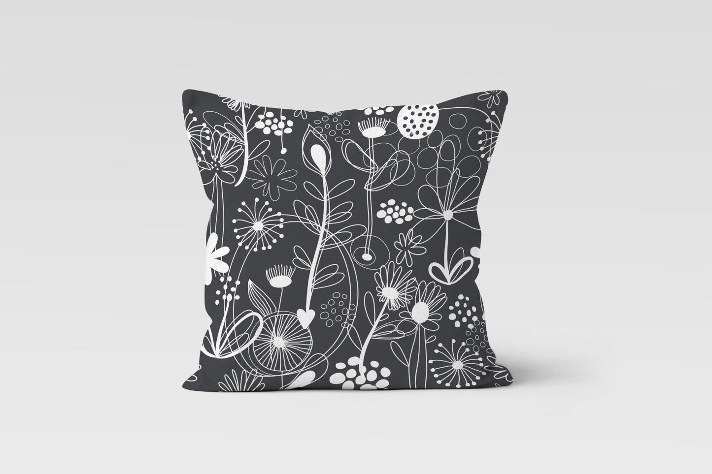 Abstract Zebra Botanical Cushion Cover, Geometric Brushstroke