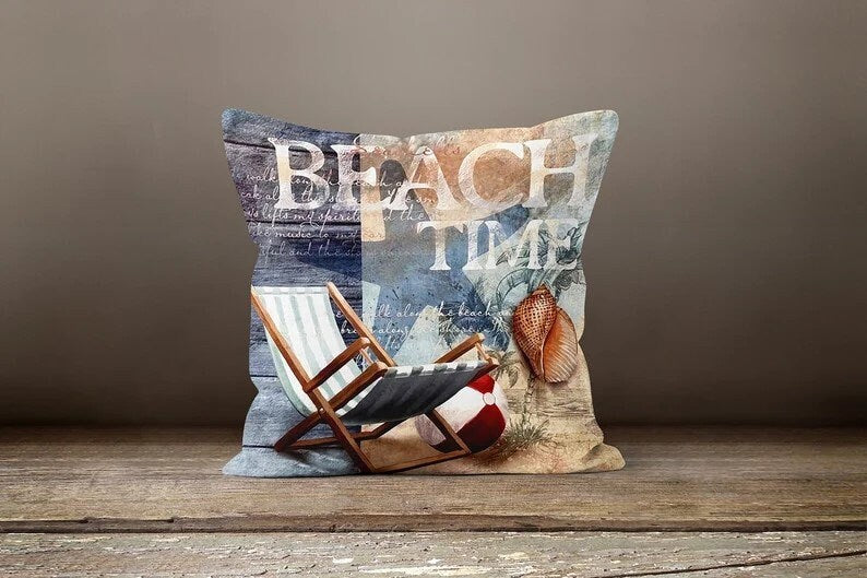 Navy Blue Maritime Sailor Coastal Cushion Cover