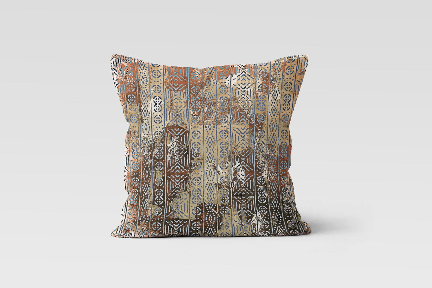 Vibrant Tribal Pattern Cushion Cover, Ethnic Geometric Decor