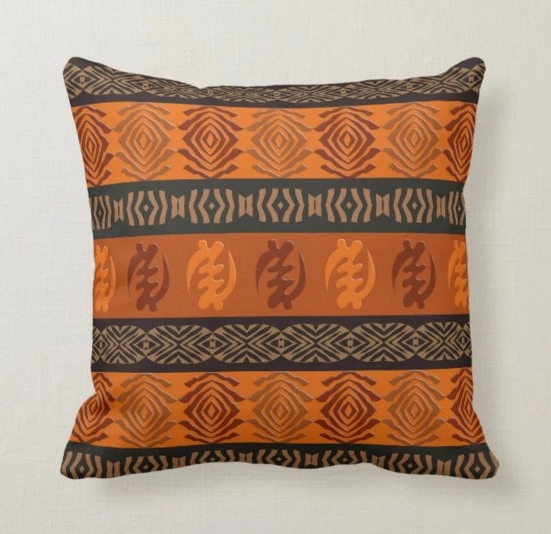 Worn Look Ethnic Geometric Traditional Cushion Cover