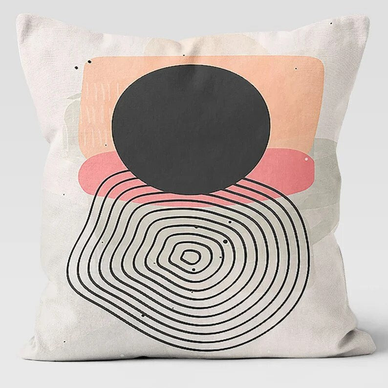 Abstract Geometric Minimalist Cushion Cover