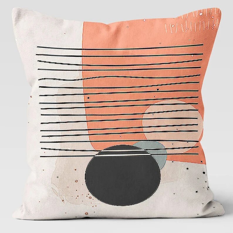 Abstract Geometric Minimalist Cushion Cover