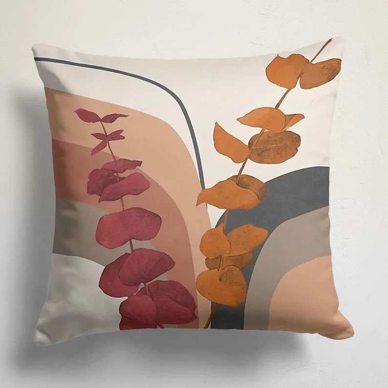 Modern Floral Abstract Pastel Colours Cushion Cover