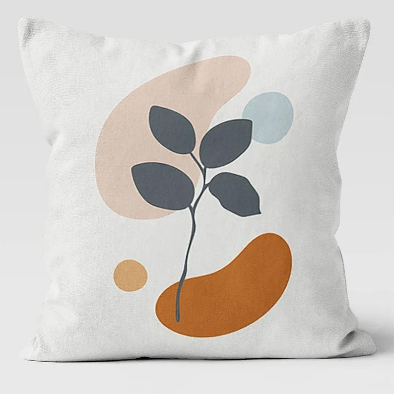 Modern Floral Abstract Pastel Colours Cushion Cover