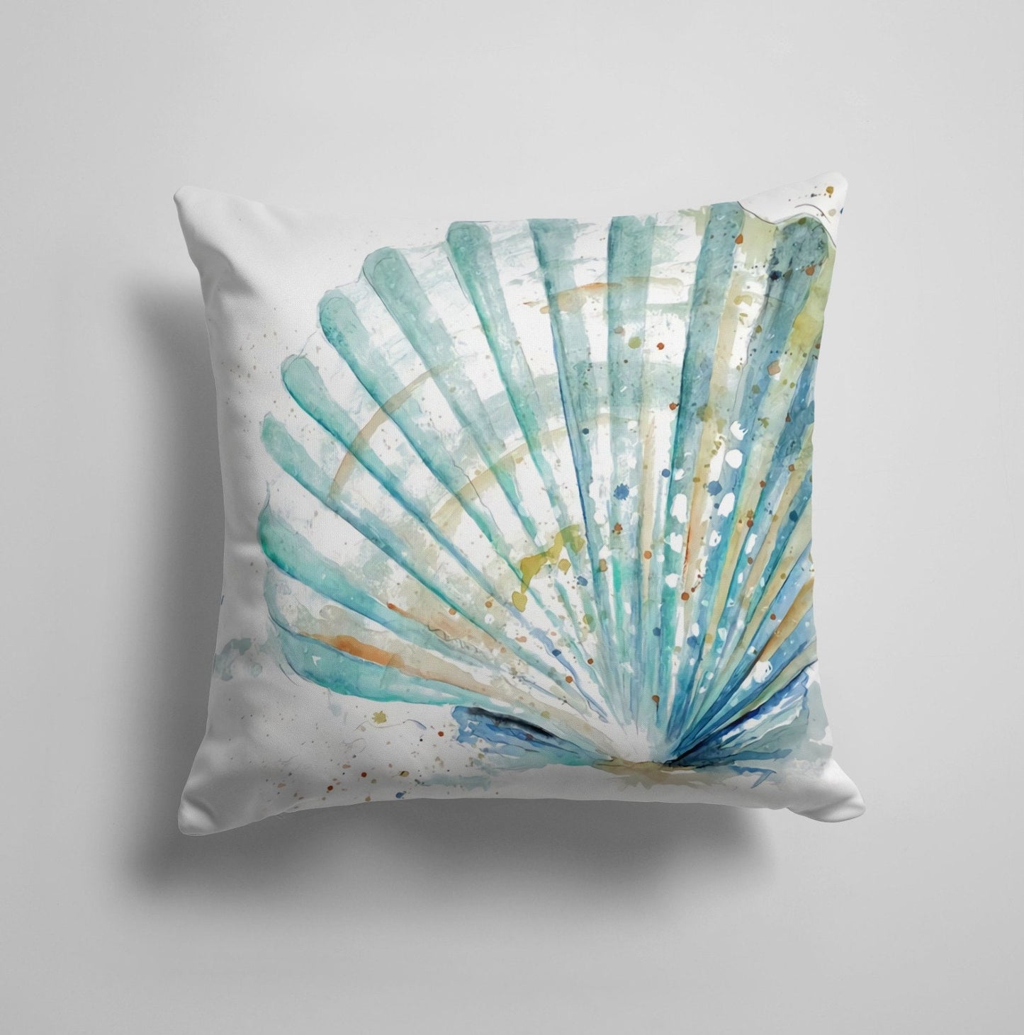 Oyster Seahorse Seashell Nautical Beach House Cushion Cover