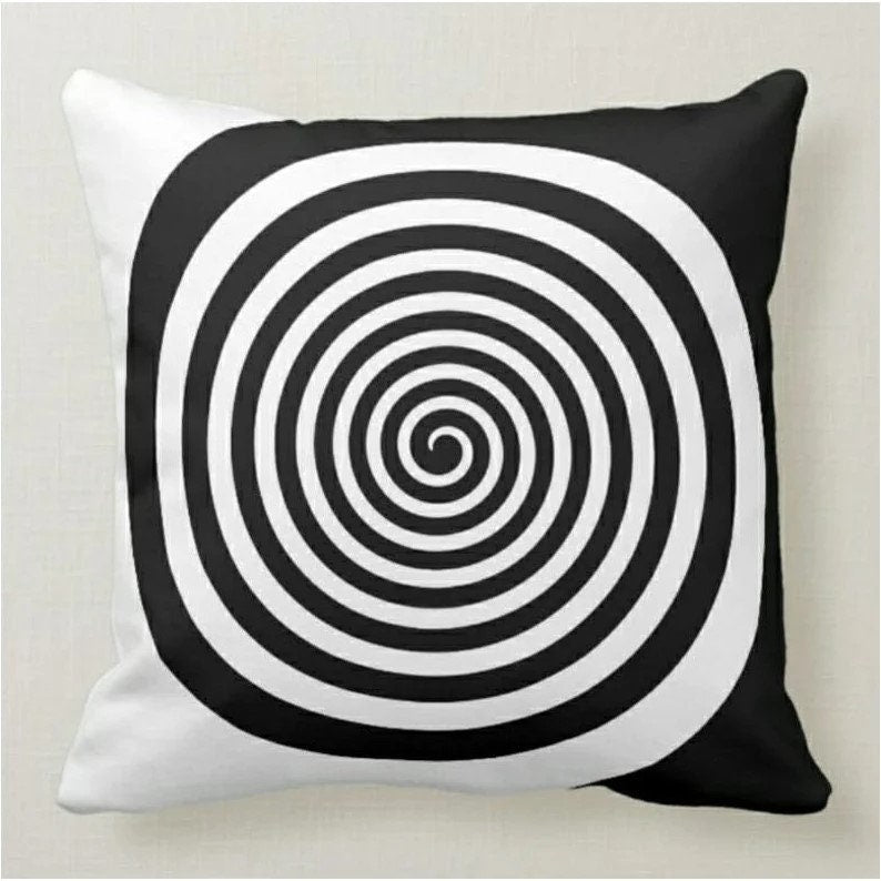 Red&Black Abstract Geometric Cushion Cover