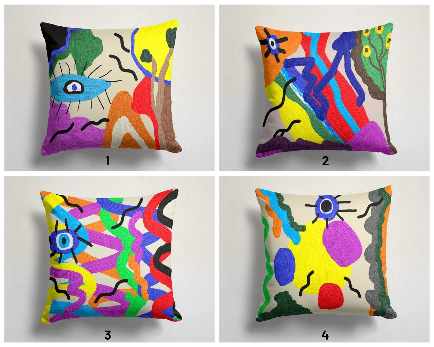 Colorful Abstract Cushion Cover Minimalist Throw Cushion Case