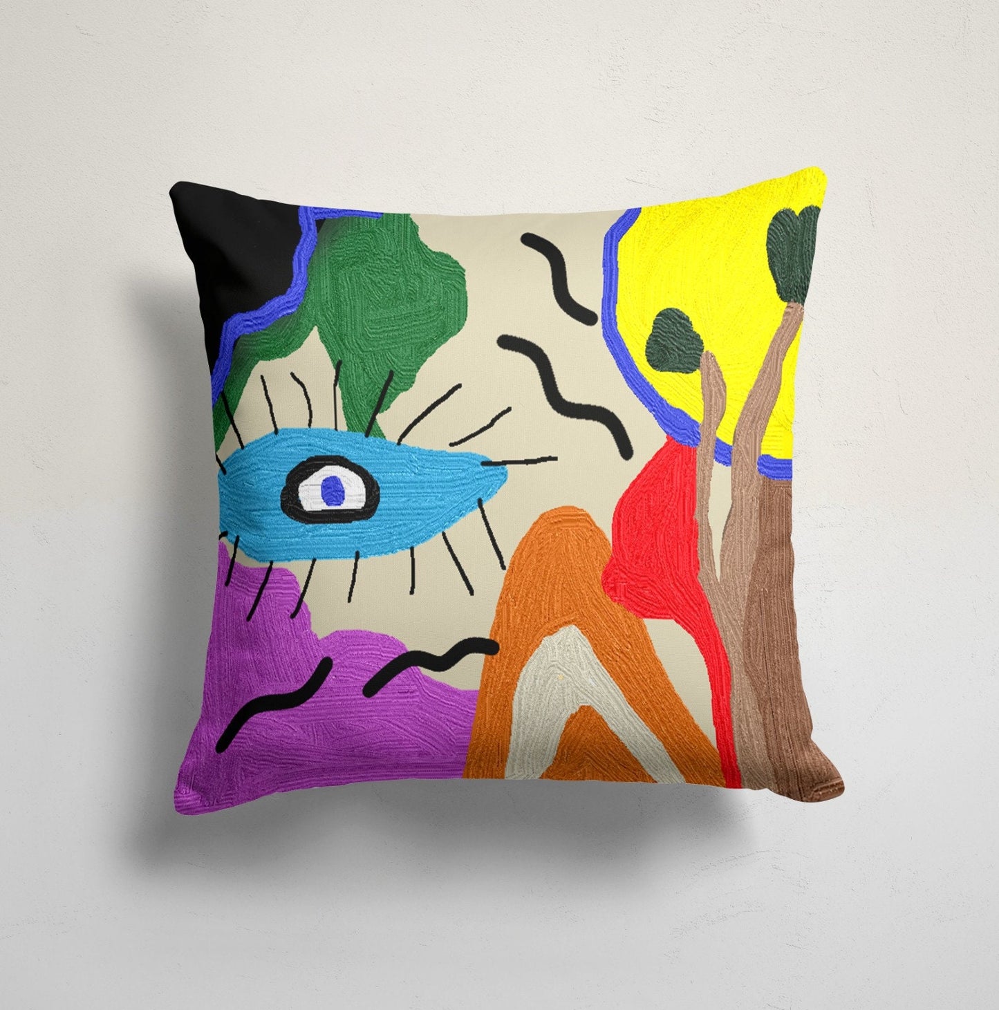 Colorful Abstract Cushion Cover Minimalist Throw Cushion Case