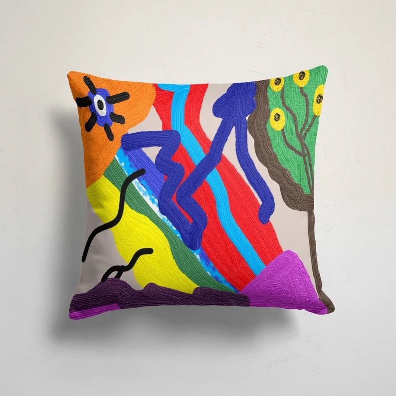 Colorful Abstract Cushion Cover Minimalist Throw Cushion Case