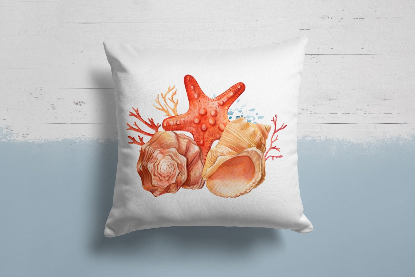 Marine Sailing Boat Sea Animals Cushion Cover