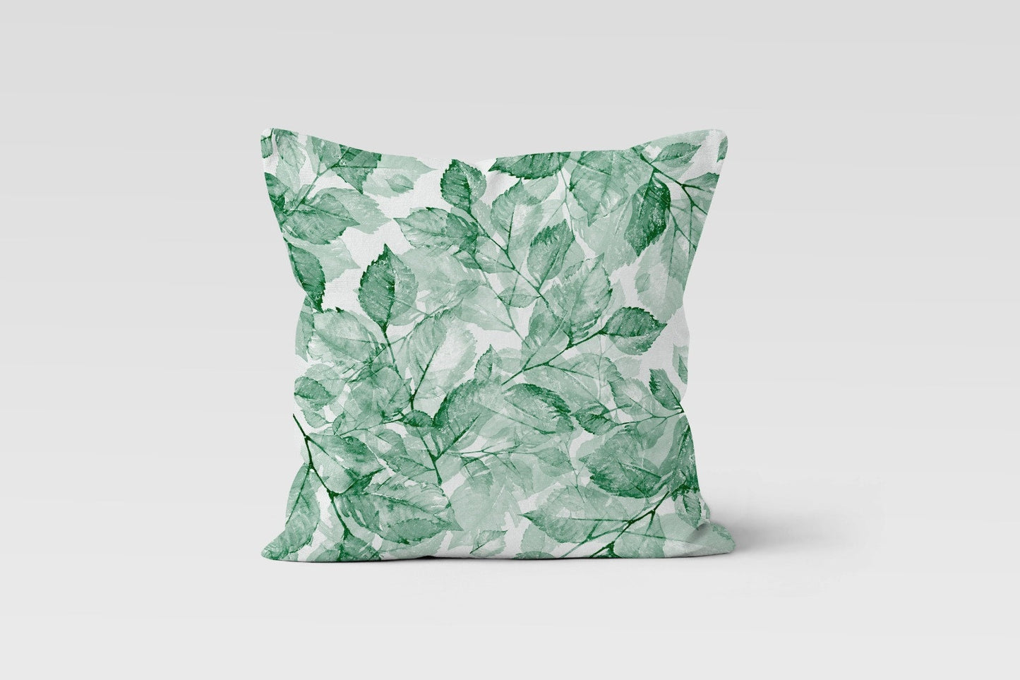 Green Monstera Farmhouse Flower Cushion Cover