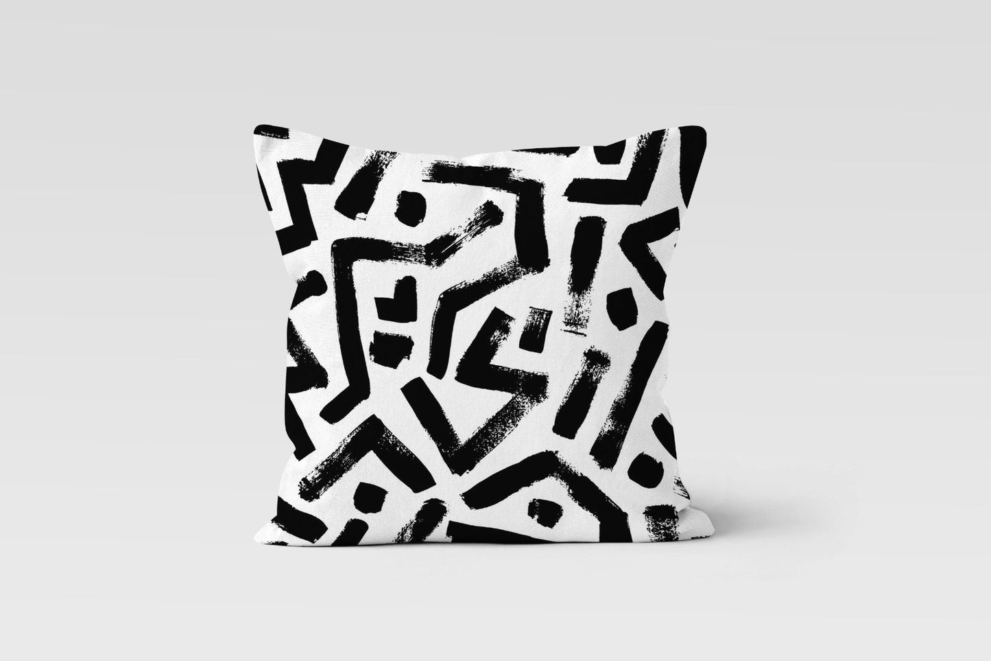 Abstract Zebra Botanical Cushion Cover, Geometric Brushstroke