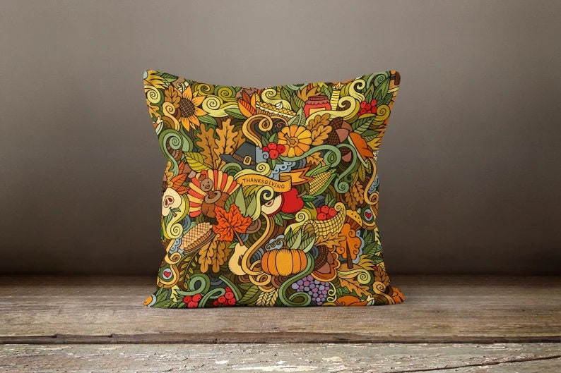 Squirrel and Terracotta Plaid Autumn Inspired Cushion Cover
