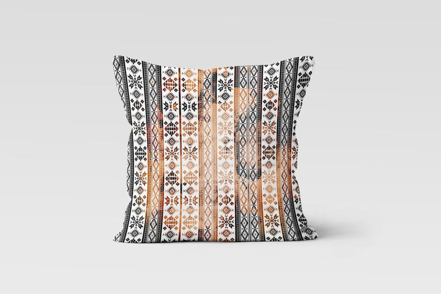 Vibrant Tribal Pattern Cushion Cover, Ethnic Geometric Decor