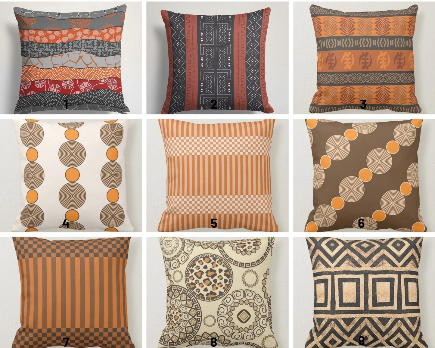 Worn Look Ethnic Geometric Traditional Cushion Cover