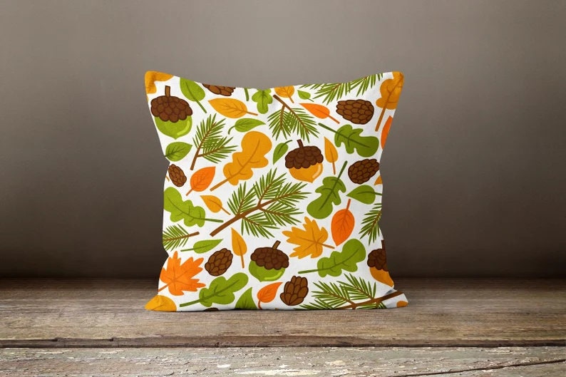 Squirrel Acorn Autumn and Fall Inspired Cushion Cover