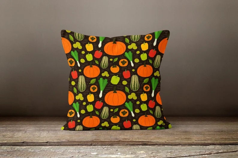 Acorns, Fall Leaves Cushion Cover, Elegant Autumn Farmhouse Decor