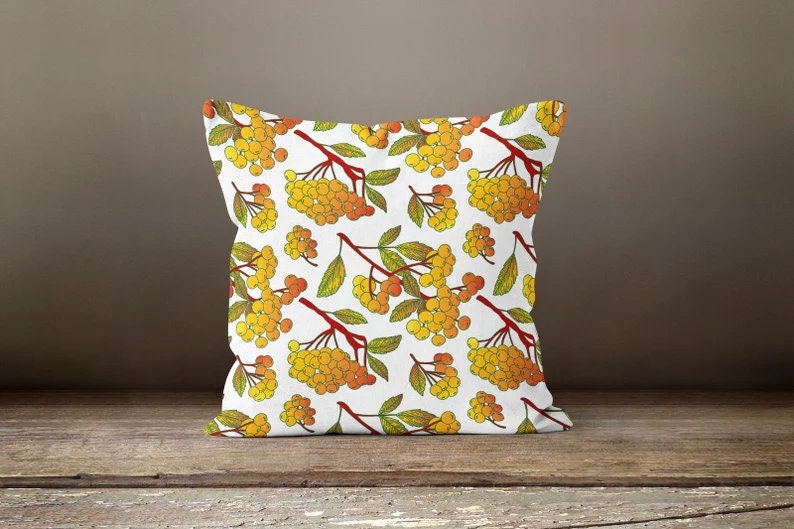 Pumpkin Orange Leaves Autumn Cushion Cover