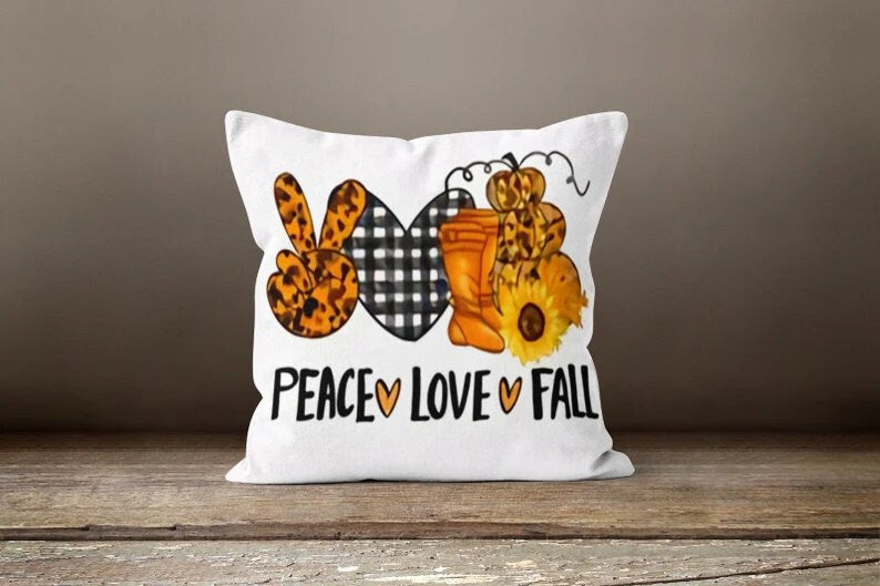 Autumn Pumpkin Pillow Cover Farmhouse Style Cushion Case