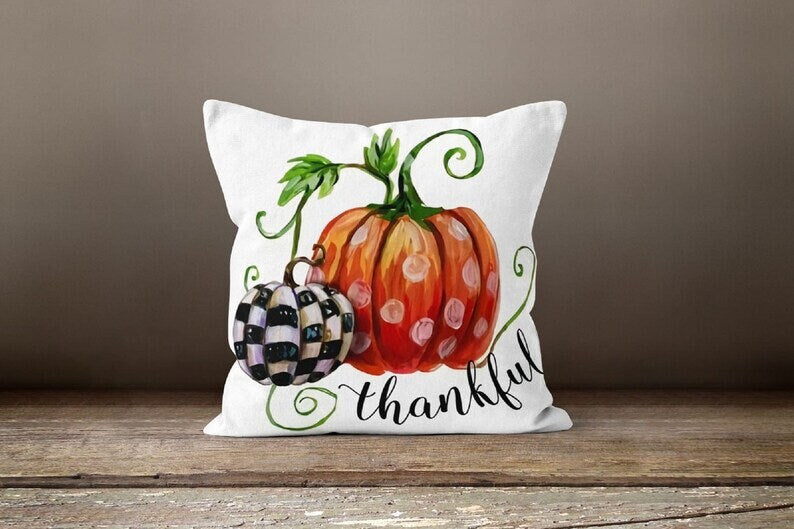 Autumn Pumpkin Pillow Cover Farmhouse Style Cushion Case