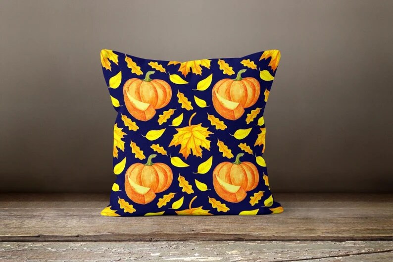 Autumn Pumpkin Pillow Cover Farmhouse Style Cushion Case