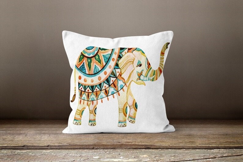 Elephant Print Animal Safari Pattern Throw Cushion Cover