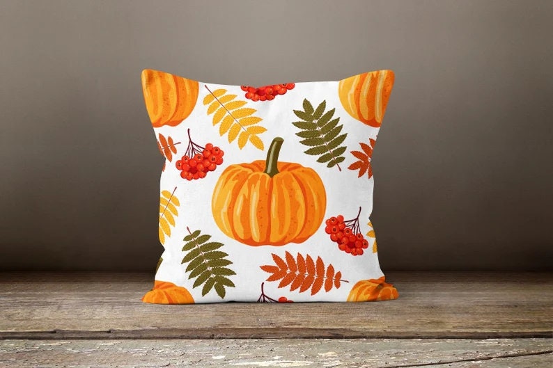 Fall Wreath Autumn Dry Leaves Throw Cushion Cover
