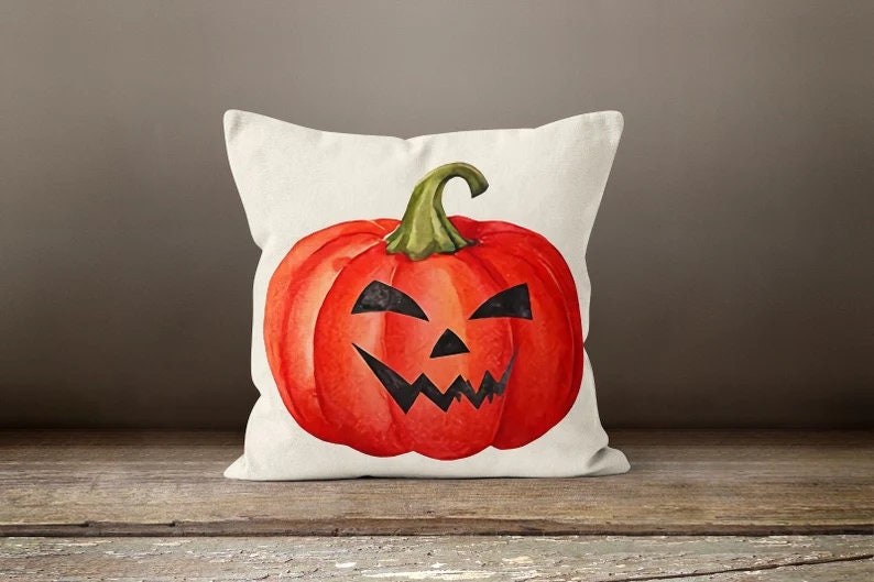 Autumn Halloween Pumpkin Farmhouse Style Cushion Cover