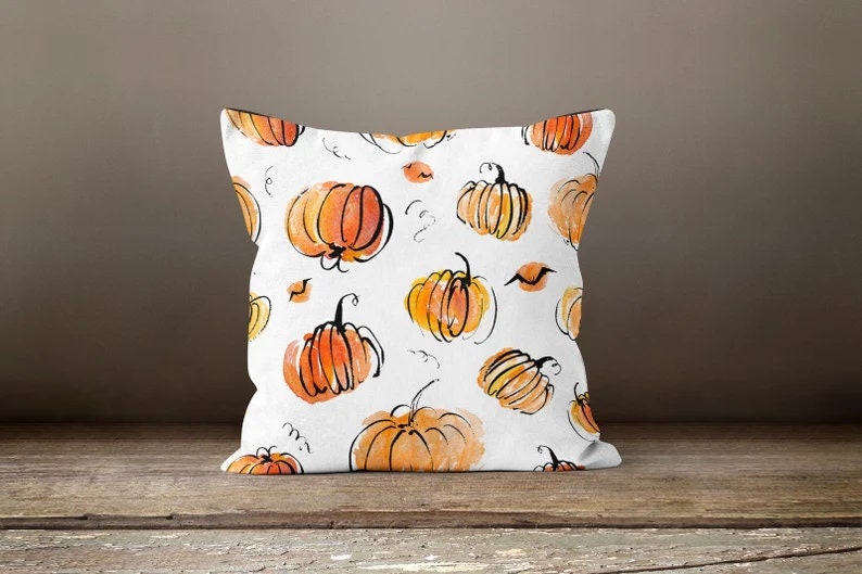 Autumn Halloween Pumpkin Farmhouse Style Cushion Cover