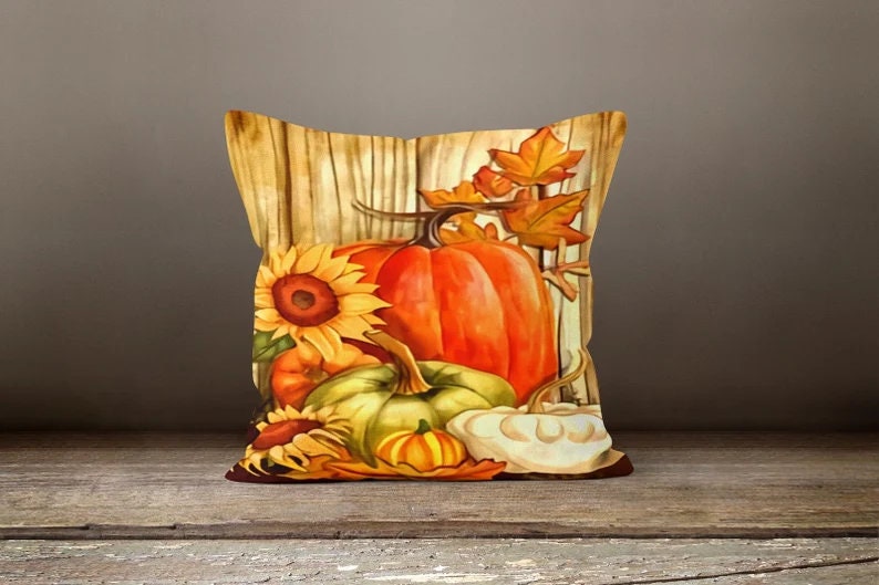 Fall Trend Autumn Halloween Carved Pumpkin Cushion Cover