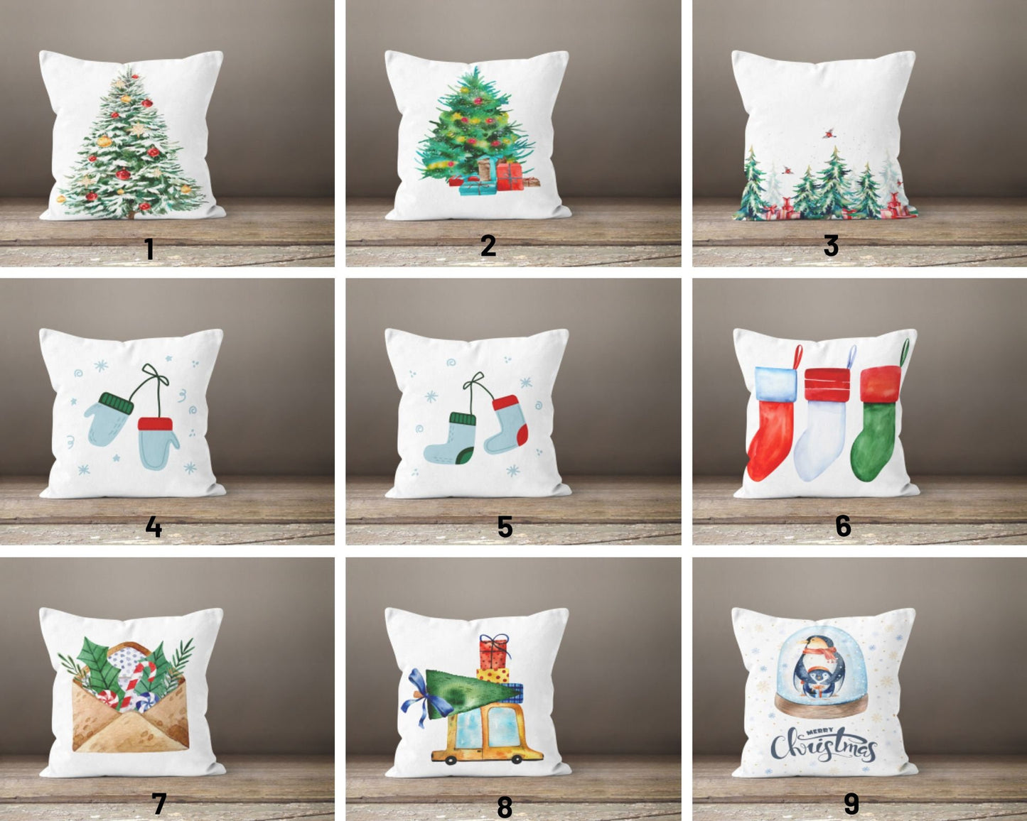 Christmas Tree Winter Decor Cushion Cover