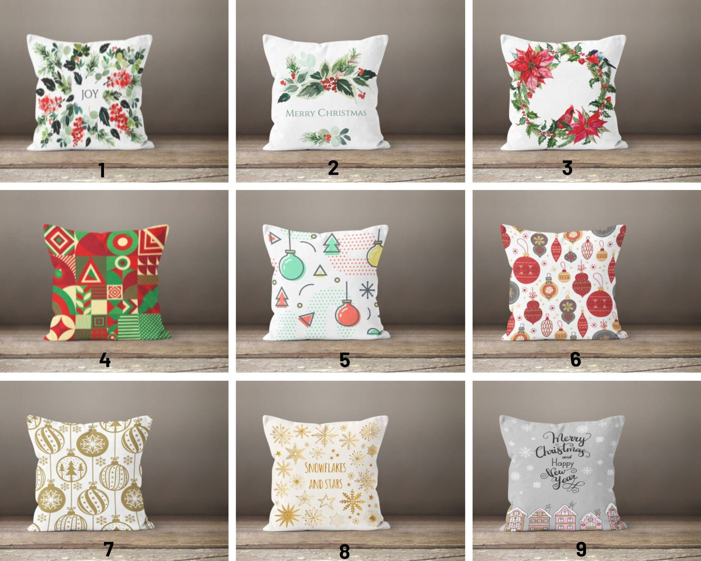 Christmas Themed Snowflake Cushion Cover